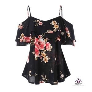🌺Spaghetti Strap Floral Blouse